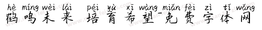 鹤鸣未来 培育希望字体转换